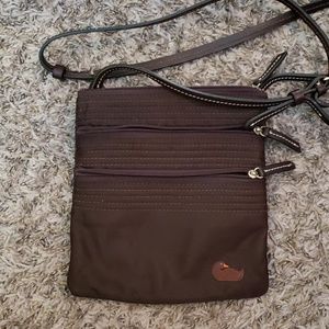 Dooney & Burke North South Triple Zip  Crossbody